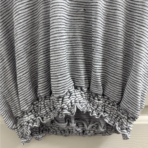 Project Social T Black and White Striped Short Sleeve crop Top - Picture 2 of 8